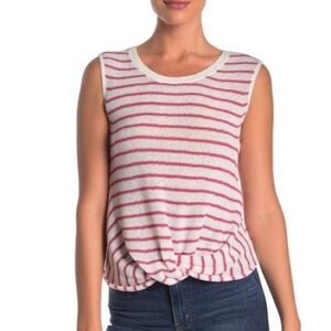 Splendid Striped Twist Hem TankTop